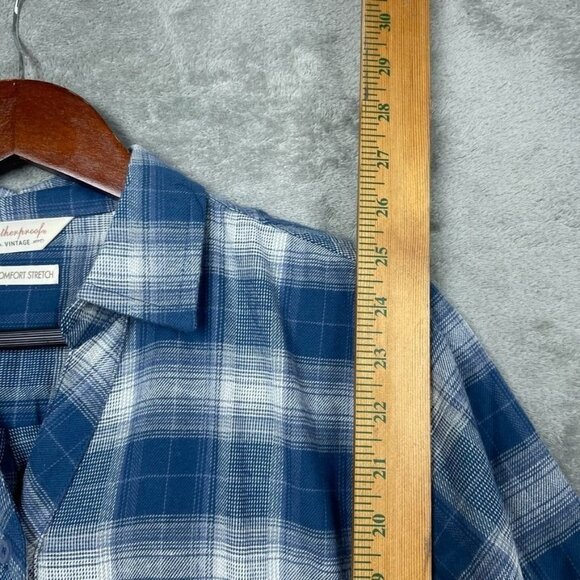 Weatherproof Vintage Womens S Flannel Plaid Button-Up Shirt a1624 - Picture 6 of 11